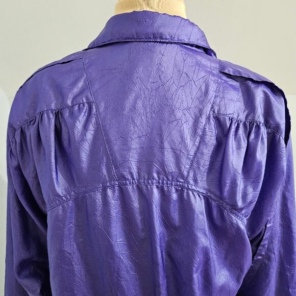 Adidas Purple Wind Breaker Athletic Purple Zip Up Jacket Size Medium - Picture 12 of 15